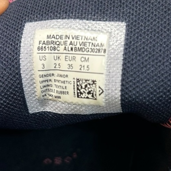 Converse Girl Youth Junior Size 3 Pink 665108C Sparkle Glitter Sneaker - Picture 10 of 10